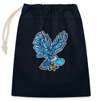 Iconic eagle in comic style - AI Art - Closable cotton gift bag (25x30cm) - navy - Front