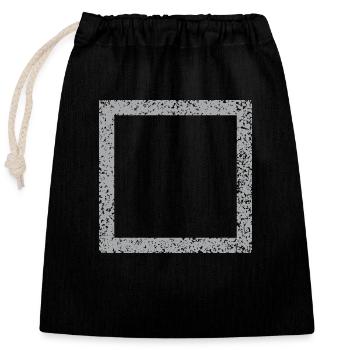 Frame - Grey Vintage - Closable cotton gift bag (25x30cm) - black - Front
