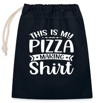 This is my Pizza making Shirt - Verschließbarer Geschenkbeutel aus Baumwolle (25x30cm) - Navy - Vorne