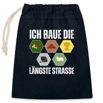 Siedler Schaf Brettspiel Freunde Geschenk - Verschließbarer Geschenkbeutel aus Baumwolle (25x30cm) - Navy - Vorne