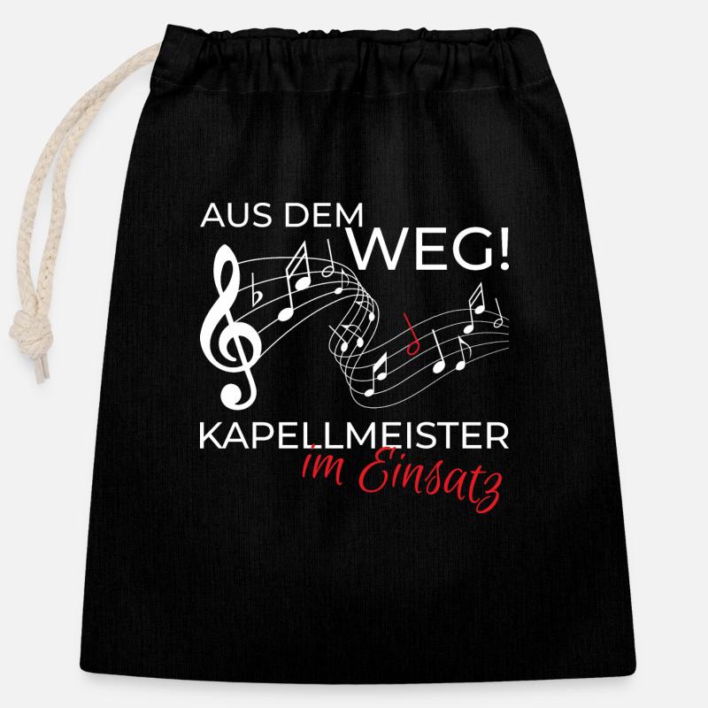 Kapellmeister Dirigent Shirt Spruch Geschenk - Verschließbarer Geschenkbeutel aus Baumwolle (25x30cm) - Schwarz