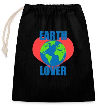 Nature - Sac cadeau en coton avec cordon (25 x 30 cm) - noir - Devant