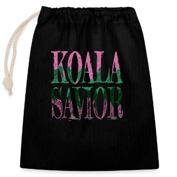 Aussie Art and Design Animal Lovers Gift - Closable cotton gift bag (25x30cm) - black - Front