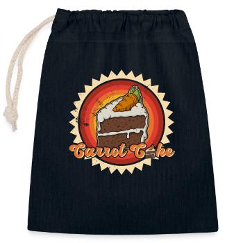 Cake Dessert Carrot Cake Baking Baker - Closable cotton gift bag (25x30cm) - navy - Front