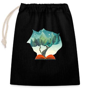 Lecture de livres Lecteurs Amoureux du livre Livres Cadeau - Sac cadeau en coton avec cordon (25 x 30 cm) - noir - Devant