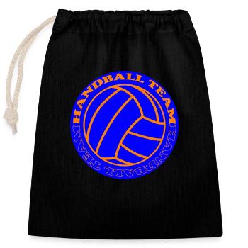 Équipe de handball 2 - Sac cadeau en coton avec cordon (25 x 30 cm) - noir - Devant