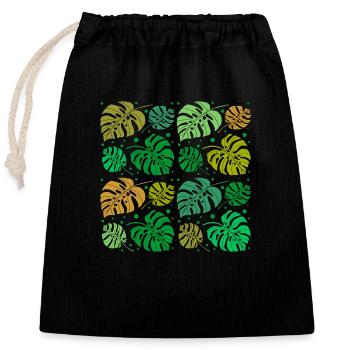 List - Closable cotton gift bag (25x30cm) - black - Front