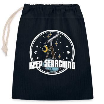 Telescope Telescope Stargazing Hobby - Closable cotton gift bag (25x30cm) - navy - Front