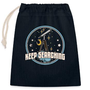 Telescope Telescope Stargazing Hobby - Closable cotton gift bag (25x30cm) - navy - Front