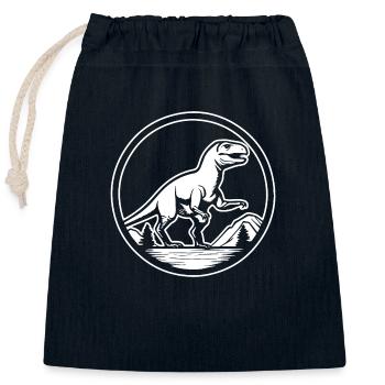 Dino Dinosaurier Dinosaurs Paläontologie - Verschließbarer Geschenkbeutel aus Baumwolle (25x30cm) - Navy - Vorne
