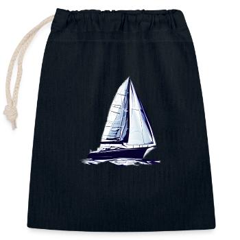 Sailor Sailing Ship Sailing Sailing Sailing Sail: - Sac cadeau en coton avec cordon (25 x 30 cm) - bleu marine - Devant