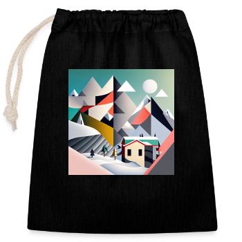 The Bauhaus Legacy - Closable cotton gift bag (25x30cm) - black - Front