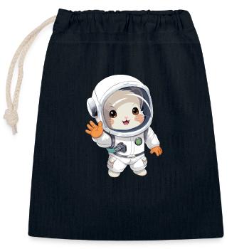 StarChilla | Chinchilla pour garçons filles femmes - Sac cadeau en coton avec cordon (25 x 30 cm) - bleu marine - Devant