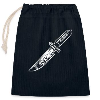 Messer Messerschmied Messerliebhaber - Verschließbarer Geschenkbeutel aus Baumwolle (25x30cm) - Navy - Vorne