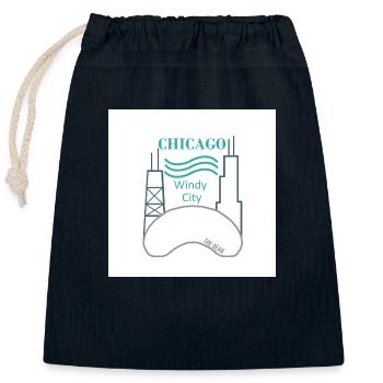 Chicago - Verschließbarer Geschenkbeutel aus Baumwolle (25x30cm) - Navy - Vorne