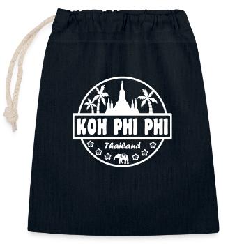 Koh Phi Phi Thaïlande - Sac cadeau en coton avec cordon (25 x 30 cm) - bleu marine - Devant