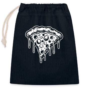 Pizza Restauration rapide Pizzeria - Sac cadeau en coton avec cordon (25 x 30 cm) - bleu marine - Devant