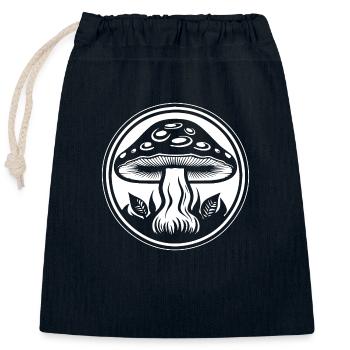 Mushroom Mushroom Picker Mushrooms Fungi - Closable cotton gift bag (25x30cm) - navy - Front