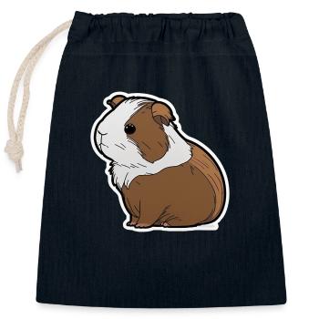 Meerschweinchen-Zauber - Verschließbarer Geschenkbeutel aus Baumwolle (25x30cm) - Navy - Vorne