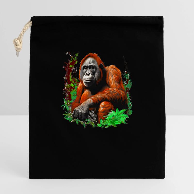 Orang-Utans können glücklich oder wütend sein Verschließbarer Geschenkbeutel aus Baumwolle (25x30cm)