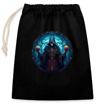 Death as a component of life - Closable cotton gift bag (25x30cm) - black - Front