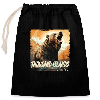 Thousand Islands National Park - Verschließbarer Geschenkbeutel aus Baumwolle (25x30cm) - Schwarz - Vorne