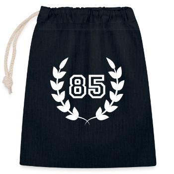 85. Geburtstags-Geschenkidee 85 Jahre - Verschließbarer Geschenkbeutel aus Baumwolle (25x30cm) - Navy - Vorne
