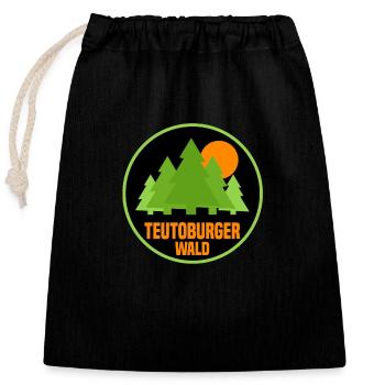 Teutoburger Wald - Verschließbarer Geschenkbeutel aus Baumwolle (25x30cm) - Schwarz - Vorne