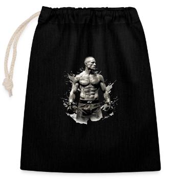 John MMA-Kämpfer - Verschließbarer Geschenkbeutel aus Baumwolle (25x30cm) - Schwarz - Vorne