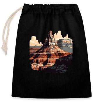 Le Grand Canyon en Arizona - Sac cadeau en coton avec cordon (25 x 30 cm) - noir - Devant