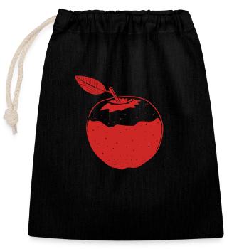 Apple - Closable cotton gift bag (25x30cm) - black - Front