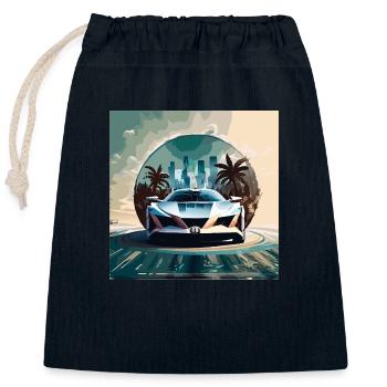 Miami Portal Escape (Miami Collection) - Verschließbarer Geschenkbeutel aus Baumwolle (25x30cm) - Navy - Vorne