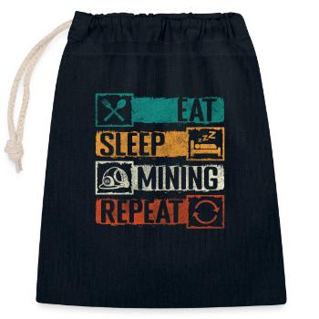 Miner Stones - Closable cotton gift bag (25x30cm) - navy - Front