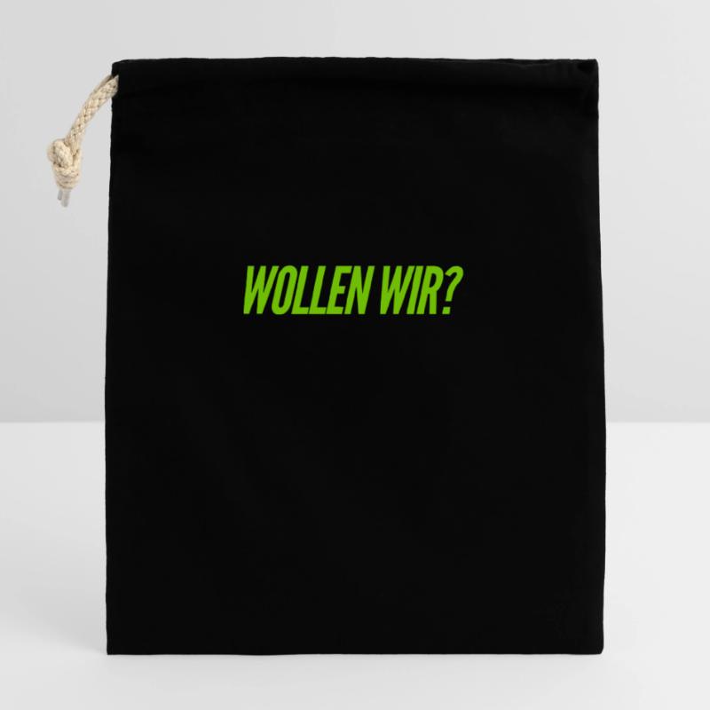 hast du Bock? Verschließbarer Geschenkbeutel aus Baumwolle (25x30cm)
