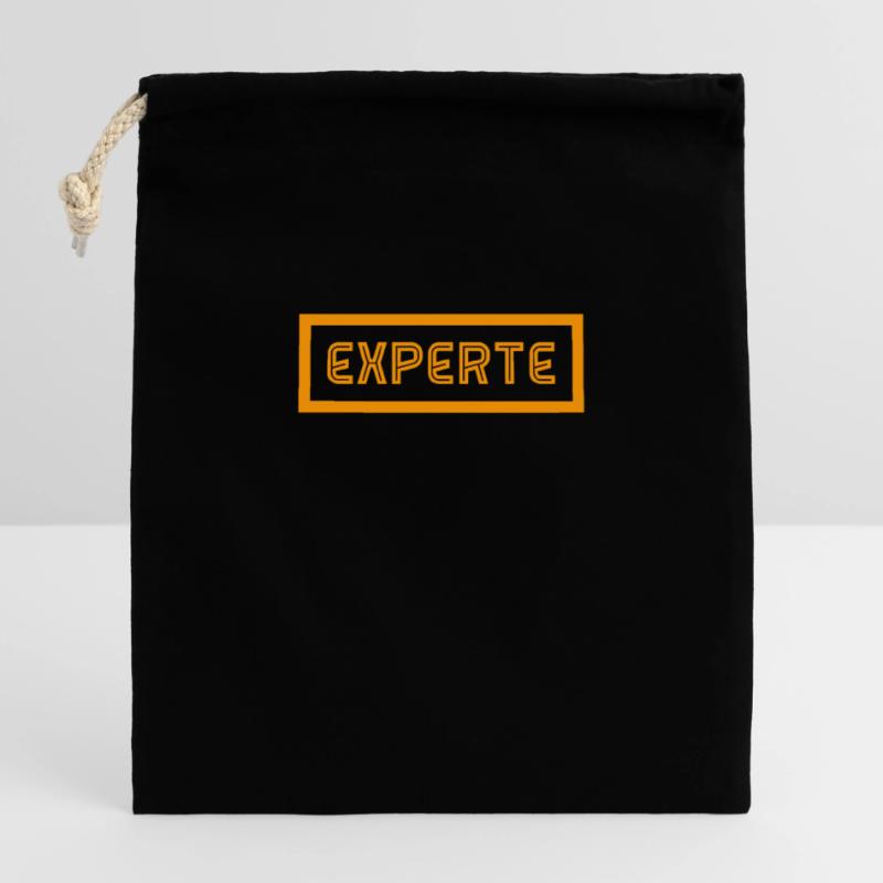 vor dir steht ein Experte Verschließbarer Geschenkbeutel aus Baumwolle (25x30cm)