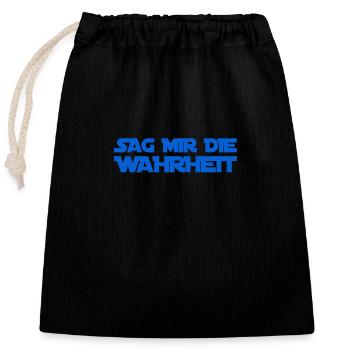 die Wahrheit geht immer - Verschließbarer Geschenkbeutel aus Baumwolle (25x30cm) - Schwarz - Vorne