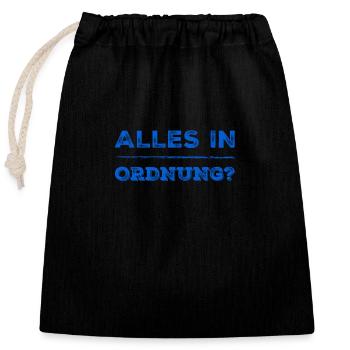 alles schick? - Verschließbarer Geschenkbeutel aus Baumwolle (25x30cm) - Schwarz - Vorne