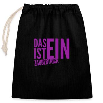 Zaubershow - Verschließbarer Geschenkbeutel aus Baumwolle (25x30cm) - Schwarz - Vorne