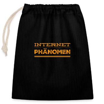 im Internet bekannt - Verschließbarer Geschenkbeutel aus Baumwolle (25x30cm) - Schwarz - Vorne