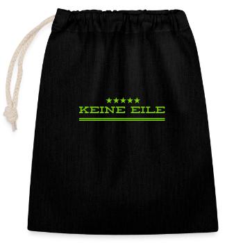 alles in meiner Geschwindigkeit - Verschließbarer Geschenkbeutel aus Baumwolle (25x30cm) - Schwarz - Vorne