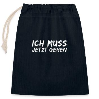 ich kratz die Kurve - Verschließbarer Geschenkbeutel aus Baumwolle (25x30cm) - Navy - Vorne