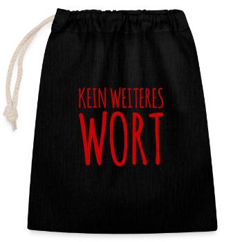 sei leise - Verschließbarer Geschenkbeutel aus Baumwolle (25x30cm) - Schwarz - Vorne