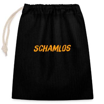 ich spüre keine Scham - Verschließbarer Geschenkbeutel aus Baumwolle (25x30cm) - Schwarz - Vorne
