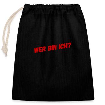 ich suche mich - Verschließbarer Geschenkbeutel aus Baumwolle (25x30cm) - Schwarz - Vorne
