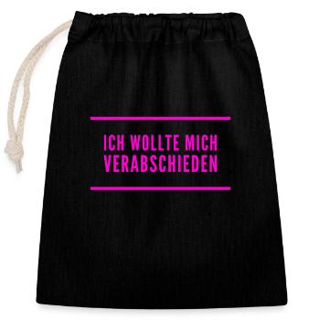 lebe wohl - Verschließbarer Geschenkbeutel aus Baumwolle (25x30cm) - Schwarz - Vorne