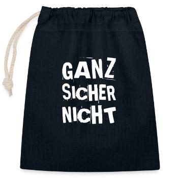 ohne mich - Verschließbarer Geschenkbeutel aus Baumwolle (25x30cm) - Navy - Vorne
