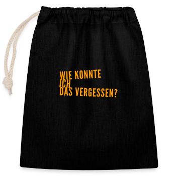 ich bin verwirrt - Verschließbarer Geschenkbeutel aus Baumwolle (25x30cm) - Schwarz - Vorne
