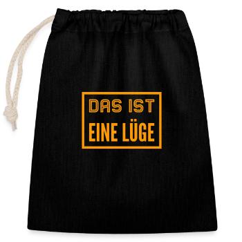 Lügen sind mies - Verschließbarer Geschenkbeutel aus Baumwolle (25x30cm) - Schwarz - Vorne