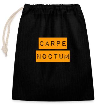 J’adore la nuit - Sac cadeau en coton avec cordon (25 x 30 cm) - noir - Devant