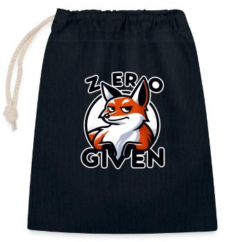Zero Given - Fuchs Illustration - Verschließbarer Geschenkbeutel aus Baumwolle (25x30cm) - Navy - Vorne